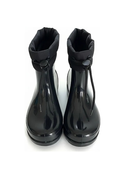 Konçlu Peluşlu Unisex Potin Yağmur Botu 36-40 Siyah Siyah