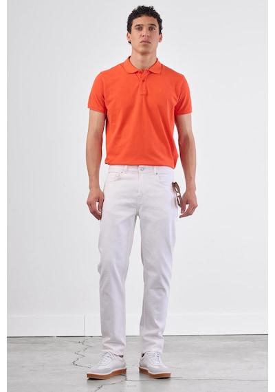 Dufy Kırmızı Düz Erkek T-shirt - Slim Fit Kırmızı