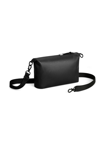 Gaston Luga Lightweight Duoseal Crossbody Omuz Çantası- Black Siyah