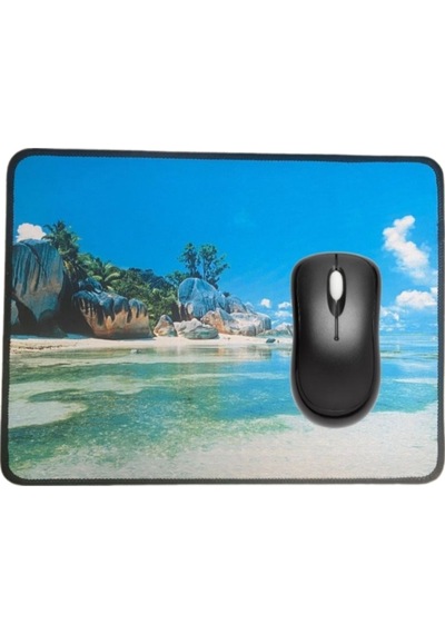 Mouse Pad Kaymaz Taban Pürüzsüz Üst Yüzey 25cmx32cm Küçük Boy Deniz Manzaralı Mouse Matı 1 Adet