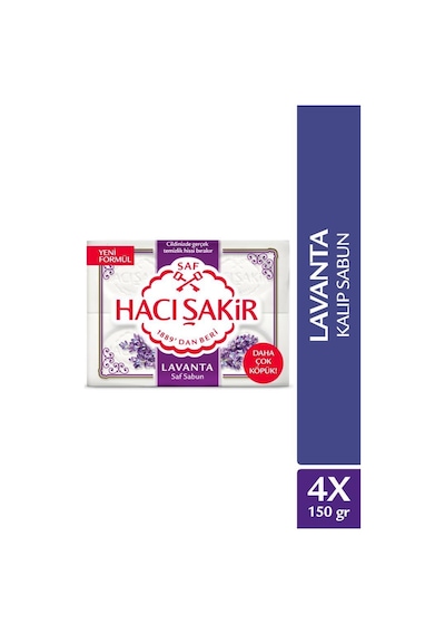 Hacı Şakir Lavanta Saf Kalıp Sabun 4 x 150 G