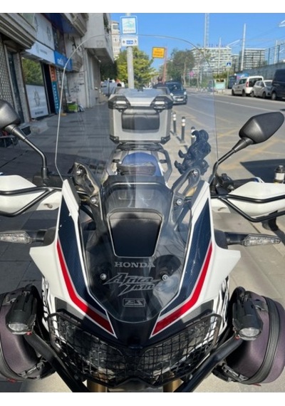 Zeus Motor 2018-19 Honda Africa Twin Adventure Ön Cam Şeffaf 58cm Motosiklet Camı Çok Renkli