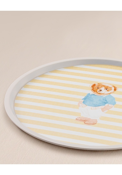 Madame Coco Philip Bear Yuvarlak Tepsi 1kteps199436x36x1,5 Cm-sarı