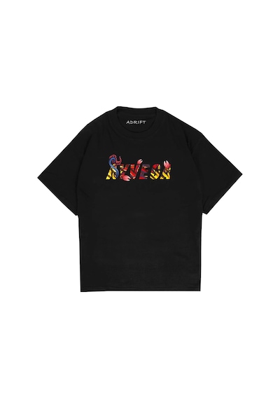 Noıssey Dragon Mountain Siyah Oversize Unisex T-shirt