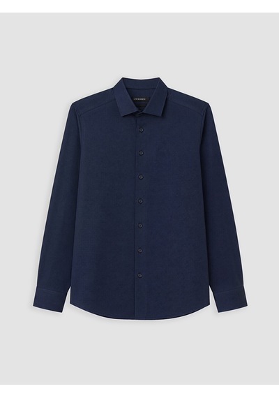 Lcw Busıness Lacivert Slim Fit Armürlü Erkek Gömlek