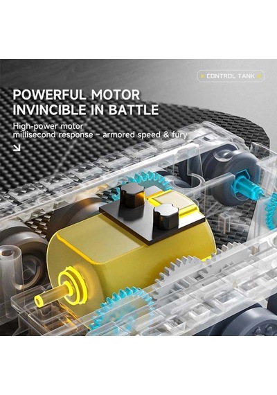 1/64 Şarjlı Mini Tank 9 Kanallı Uzaktan Kumandalı Yeşil