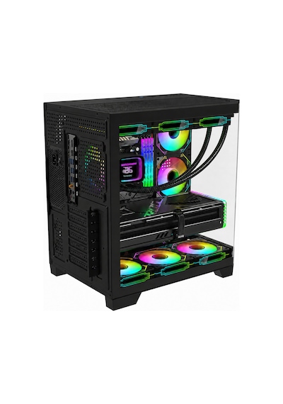 Infinity 7x Argb Fan Kumanda Ve Kontrolcü Atx Boş Bilgisayar Kasası Siyah