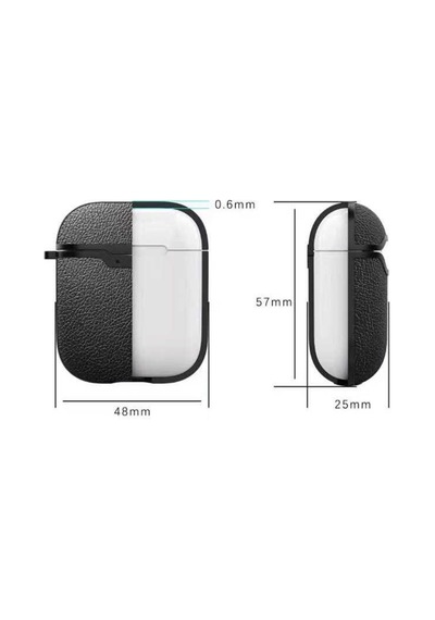 Apple Uyumlu AirPods Kılıf Zore Airbag 03 Deri Görünümlü Silikon Kılıf