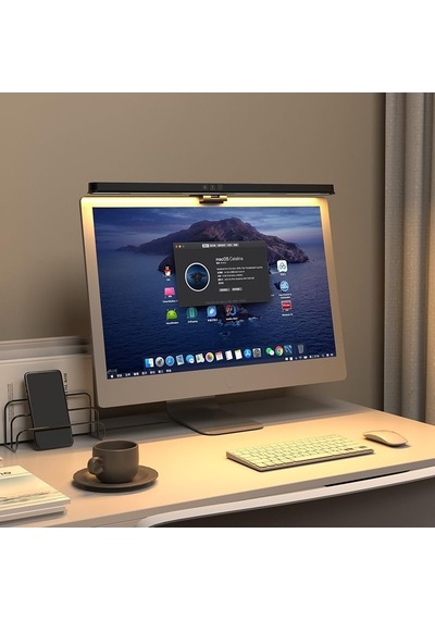 Göz Dostu Monitör Üstü Led Aydınlatma Asimetrik Optik 3 Renk Işık Ayarlanabilir Parlaklık 51 Cm