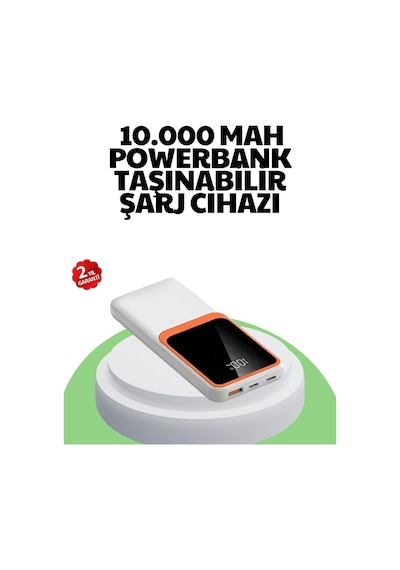10000 Mah Hızlı Şarj Destekli Powerbank Hafif, Kompakt Ve Güvenli