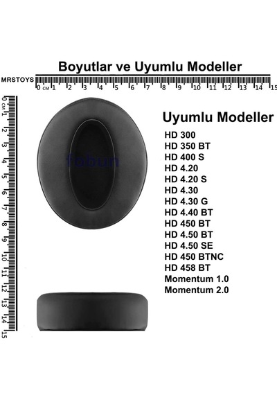 Mrstoys Sennheiser HD300 400S HD4.30 HD4.50 HD458 Uyumlu Kulaklık Pedi