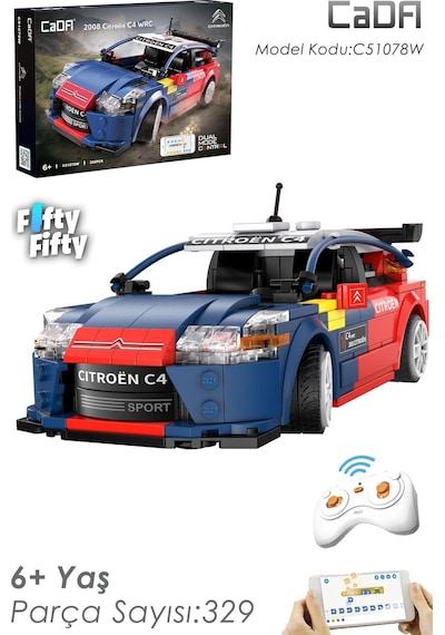 Cada Citroen C4 Wrc Uzaktan Kumandalı -c51078w 329 Parça Oyuncak Yapım Seti