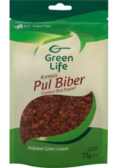Green Life Kırmızı Pul Biber Zipli 75 G