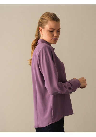 Xint Mor Oversize Vatkalı Gömlek 750978