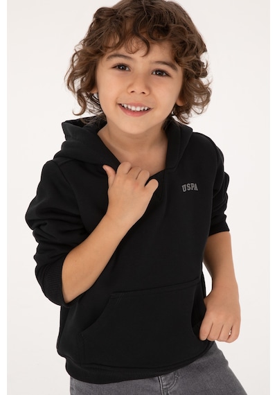 U.S. Polo Assn. Erkek Çocuk Siyah Basic Sweatshirt 50313808-VR046
