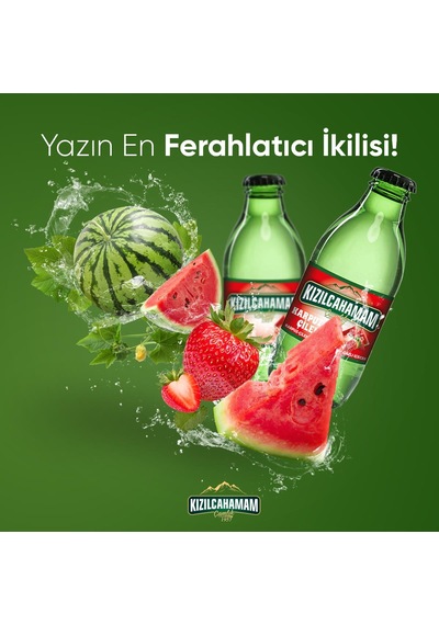 Kızılcahamam Çamlık Karpuz Çilek Aromalı Maden Suyu 200 Ml X 24 Adet