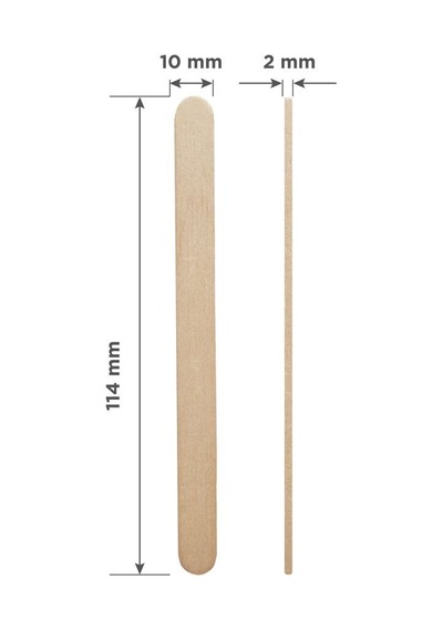 Staleks Ahşap Wax Sir Ağda Spatulası İnce 100lü
