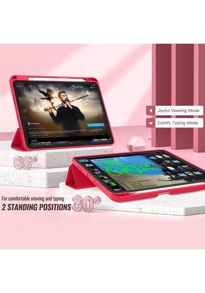 Apple Uyumlu iPad, Pro 12.9 5. Nesil 2021 Kılıf Kalem Bölmeli Smart Case