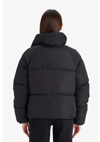 Defacto Su Geçirmez Regular Fit Dik Yaka Fermuarlı Şişme Mont E8690ax25aubk27 Siyah