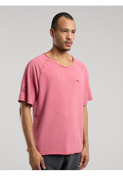 Everlast Ny Street Oversize Geniş Yaka Açık Kırmızı Erkek Tişört Kırmızı