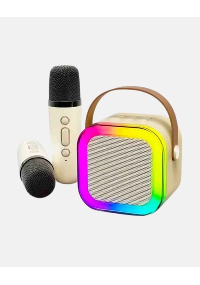 Hubrendy Tekno Taşınabilir Karaoke Hoparlör Bluetooth 5.0 Ve Çift Mikrofonlu