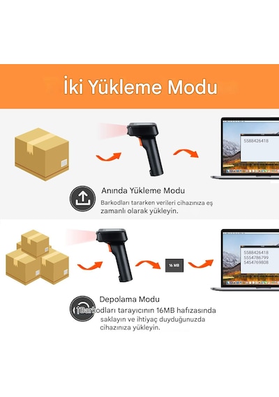 Tera Hw0006 2d Barkod Okuyucu Kablosuz, Ekranlı, Şarjlı