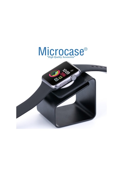 Apple Uyumlu  Watch Seri 5 40 Mm Için Alüminyum Şarj Standı - Siyah