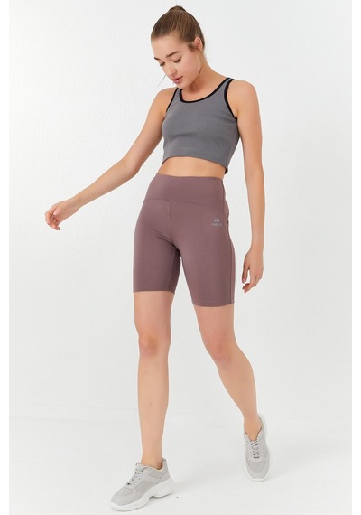 Tommy Life Çağla Basic Sıfır Kol Dar Kalıp U Yaka Kadın Crop Top Atlet - 97162 Çağla