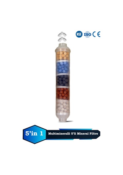 Sumarkt Tüm Su Arıtma Cihazlarına Uyumlu Yüksek Multi Mineral İçerikli Nsf Belgeli 5'li Mineral Filtre