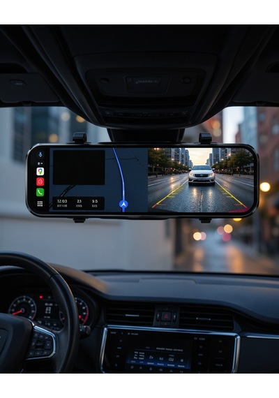 Araç İçi Ayna Carplay Dokunmatik Multimedya Ve Kamera Kayıt Ekranı 10.2"