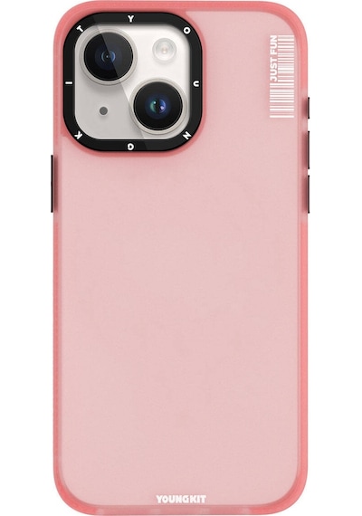 Apple Uyumlu iPhone 15 Kılıf Buzlu Mat Tasarım Youngkit Colored Sand Serisi Kapak Siyah