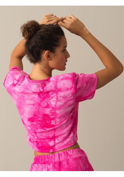 Xint Fuşya Regular Fit Bisiklet Yaka Pamuklu Tişört 602272