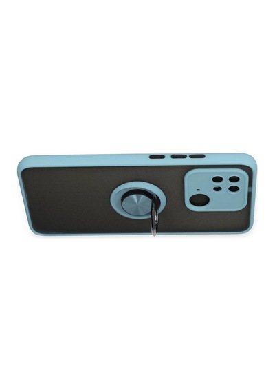 Newface - 378 - Xiaomi Poco C40 Kılıf Montreal Yüzüklü Silikon Kapak - - Csmo-tex - Buz Mavi