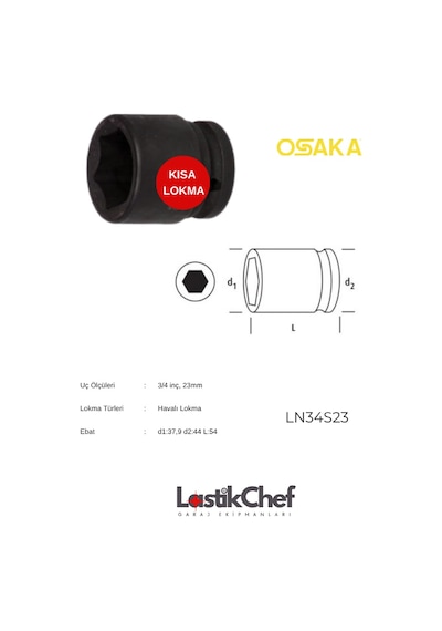 Osaka 23 Mm 3/4 Lokma