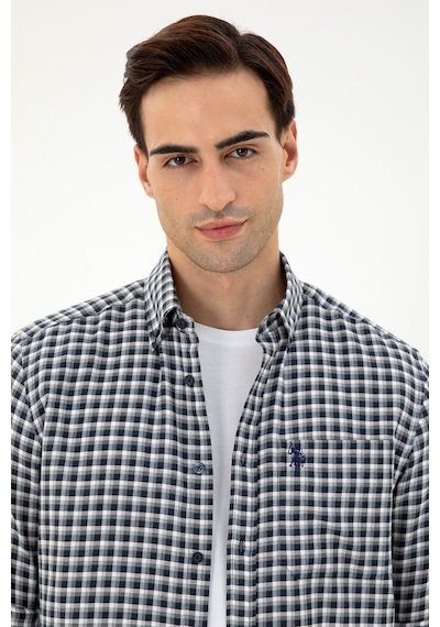 U.s. Polo Assn. Erkek Lacivert Gömlek Desenli 50296628-vr033 Lacivert