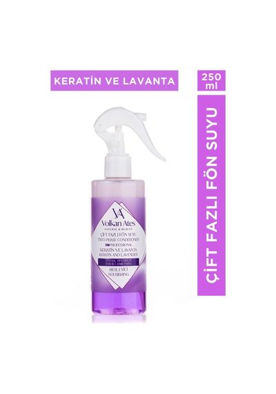 Volkan Ates Natural & Beauty Keratin Ve Lavanta Yağlı Çift Fazlı Fön Suyu 250 Ml