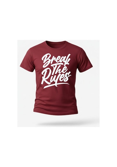 Urbantrendstore Unisex Siyah Oversize Fit Rahat Geniş Salaş T-shirt Günlük Tişört Bordo
