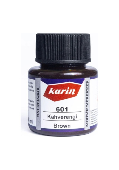 Karin Akrilik Mürekkep 45ml 601 Kahverengi Diğer