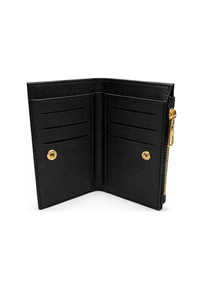 Adelina Bags Kadın Timsah Deseni Görünümlü Basic Küçük Siyah Cüzdan Siyah