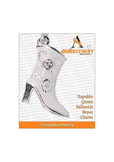Topuklu Çizme Charm / Asafaccessory Gümüş
