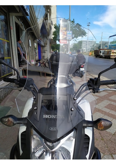2012-15 Honda Nc 700X 750X Uzun Ön Cam Şeffaf 55cm Zeus 4mm