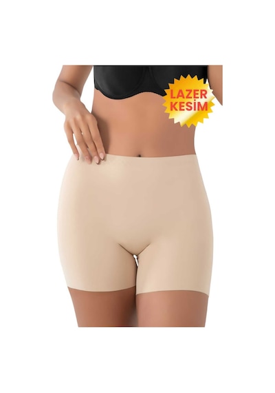 Uniquetrenders Kadın Lazer Kesim Ve Toparlayıcı Yüksek Bel Boxer Korse 2'li Set Siyah - Ten Rengi