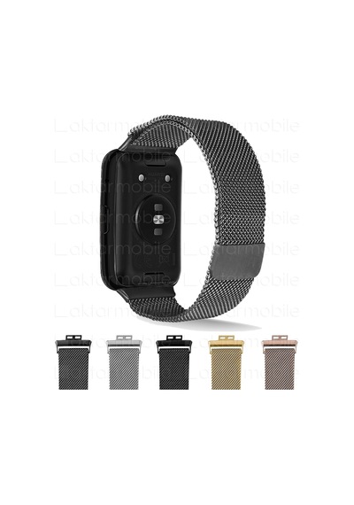 Huawei Watch Fit Hasır Metal Kordon Premium Hasır Kayış