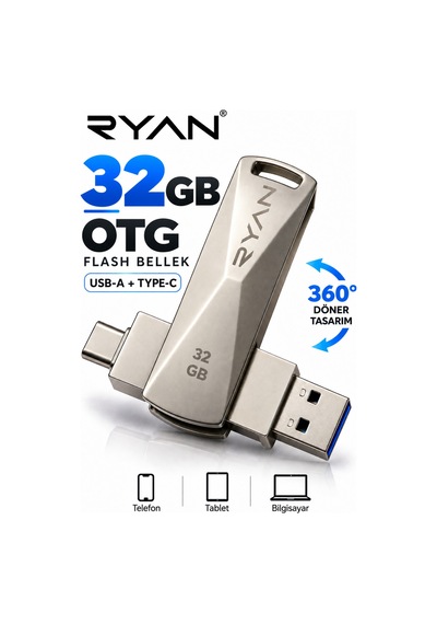 32 Gb Otg Flash Bellek Type C Otg Flash Usb Data Bellek