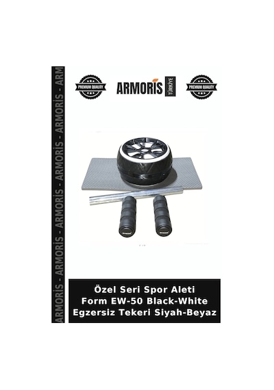 Özel Seri Spor Aleti Form Ew-50 Black-white Egzersiz Tekeri Siyah-beyaz