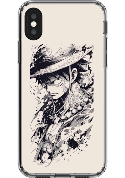 Apple Uyumlu iPhone X Şeffaf Kılıf One Piece Tasarımlı 1