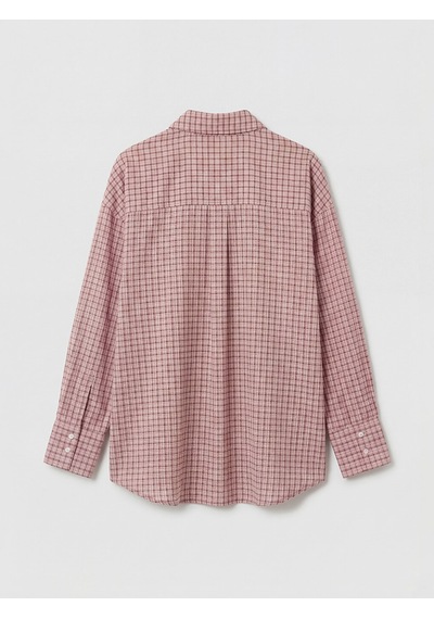 Lcw Modest Pembe Ekose Kadın Gömlek