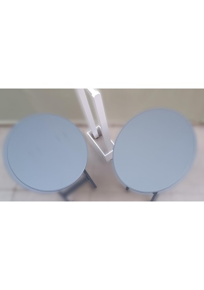 Çanta Zigon Sehpa Oval Model İkili Takım Ahşap Mdf Gri Renk Uyumu El Yapımı