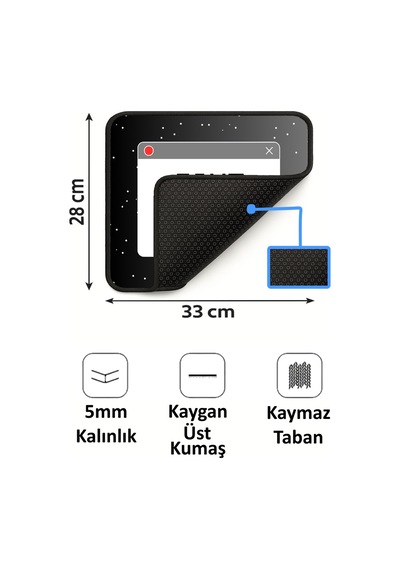 Game Over Tasarımlı 33x28 Cm Mousepad Kaymaz Taban Rahat Konforlu Mouse Pad