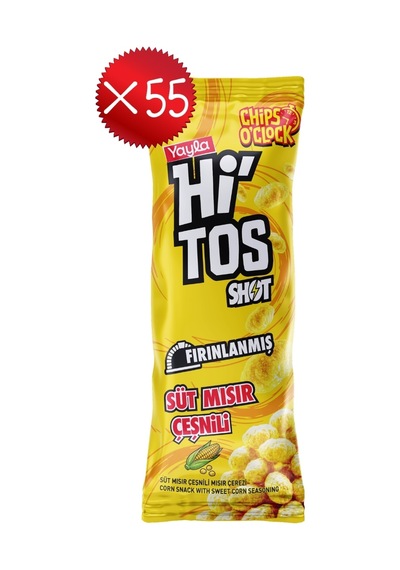 Yayla Hi'tos Shot Süt Mısır Çeşnili Mısır Çerezi 25 G X55